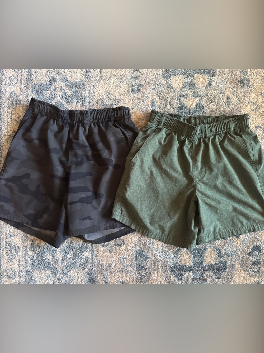 DSG kids Black Camo & Olive Athletic Shorts Duo